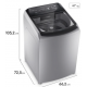 Lavadora de Roupas 17kg Electrolux Ellegance Silver com Cesto em Inox