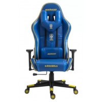 Cadeira Gamer Max Racer Giratoria Almofada Cabeça Azul