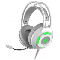 Fone de Ouvido Ajazz Headset 50mm com Fio Branco