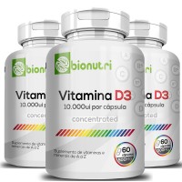 Kit 3 Vitaminas D3 Bionutri 60 Capsulas 500Mg