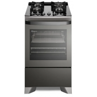 Fogão de Piso 4 Bocas Electrolux com AirFlayer Grill Mesa de Vidro