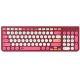Kit Teclado e Mouse sem Fio Retro Teclas Redondas