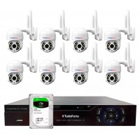 Kit 8 Cameras de Seguran&ccedil;a com DVR Gravador 4 Canais 2TB