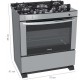 Fogao A Gas 5 Bocas Automatico Venax Mesa Vidro Forno 88L