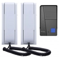 Interfone Monofone Completo HDL 2 Pontos Branco