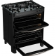 Fogao 5 Bocas Esmaltec em Inox com Forno Duplo tripla chama