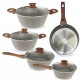Jogo de Panelas Antiaderente Induçao 5 Pç Ceramica
