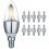 Kit 120 Lampadas Led 4W Vela Chama 3000K Conector E14 Branco Quente