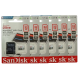 Kit 6 Cartao de Memoria MicroSD 32GB Sandisk Leitura 100Mbs