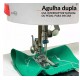 Maquina de Costura Agulha Dupla 12 Pontos Luz e Cortador Bivolt