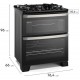 Fogao 5 Bocas Electrolux Mesa Vidro 2 Fornos PerfectCook