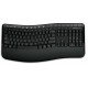 Kit Teclado E Mouse Ergonomico Sem Fio USB Microsoft Preto