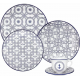 Jogo De Jantar 20 Pc Oxford Lux Marine Decoratto