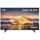 Smart TV Dled 75 Pol Toshiba 4K Wifi Comando de voz HDMI USB