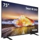 Smart TV Dled 75 Pol Toshiba 4K Wifi Comando de voz HDMI USB