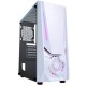 Gabinete Gamer Mid Tower RGB 1 Fan Lateral Vidro Branco