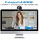 Webcam USB 1080p Emeet Microfone Capa de Privacidade