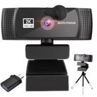 Webcam USB 1944p 2K Microfone Embutido Tripe Privacidade