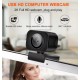 Webcam USB 1440p 2K AutoFoco Microfone Preta