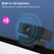 Webcam USB Rastreamento 1080p 2K AutoFoco Microfone