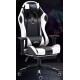 Cadeira Gamer Giratoria Reclinavel Apoio Braços e Pernas