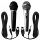 Microfone Duplo Karaoke 2 Cabos P10 XLR