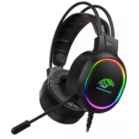 Fone de ouvido Headset GamingMaster RGB Microfone Flexivel Preto