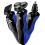 Barbeador Eletrico 3x1 Recarregavel 5W Rotativo Preto e Azul