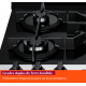 Fogao a Gas 5 Bocas Brastemp Mesa de Vidro Turbo Chama Bivolt