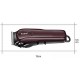 Maquina Cortar Cabelo Kemei Sem fio 9W Recarregavel 6 Pentes