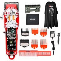 Maquina de Cortar Cabelos Wmark Sem fio 6 Pentes Capa Bivolt