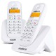 Telefone Sem fio Intelbras Identificador de Chamadas 1 Base 3 Ramal Branco