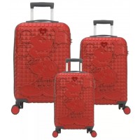 Kit 3 Malas Viagem Rigida Pequena Media e Grande Mickey Disney