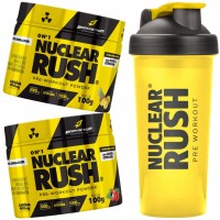 Kit 2 Pre Treino Nuclear Rush 100g e Coqueteleira 600ml