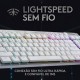 Teclado Gamer Mecanico Logitech Sem fio Ultrafino RGB Branco