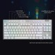 Teclado Gamer Mecanico Logitech Sem fio Ultrafino RGB Branco