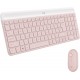 Kit Teclado e Mouse Sem fio logitech Slim Clique Silencioso