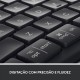 Teclado Sem Fio Logitech Ergonomico Dividido Descanço Pulso Preto