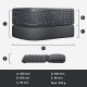 Teclado Sem Fio Logitech Ergonomico Dividido Descanço Pulso Preto