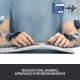 Teclado Sem Fio Logitech Ergonomico Dividido Descanço Pulso Preto
