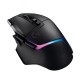 Mouse Gamer Sem Fio 25.600 DPI Logitech RGB 13 Botoes Preto
