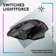 Mouse Gamer Sem Fio 25.600 DPI Logitech RGB 13 Botoes Preto
