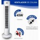 Circulador de Ar Coluna 45W Wincy 3 Velocidades Reservatorio 1L Branco 127v