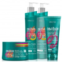 Kit 4 Produtos Amend Shampoo Mascara Condicionador Cabelos Cacheados