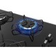 Cooktop a Gas 4 Bocas Mondial GLP 3300W Automatico Mesa Vidro Preto