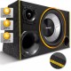 Caixa de Som Trio 12 polegadas Shutt 800W Vies Largo Super Tweeter Corneta