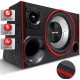 Caixa de Som Trio 12 polegadas Shutt 800W Vies Largo Super Tweeter Corneta
