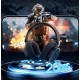 Fone de Ouvido Gamer Sem Fio 96 db RGB Bluetooth USB C