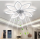 Ventilador de Teto 320mm Intelar 6 Velocidades Luz Estilo Flor 8 Petalas Bivolt