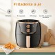 Fitradeira Eletrica Air Fryer 1500W Coibeu 5L Preta e Dourada